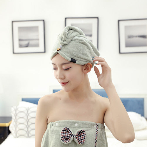 Microfiber Hair Drying Cap Towel