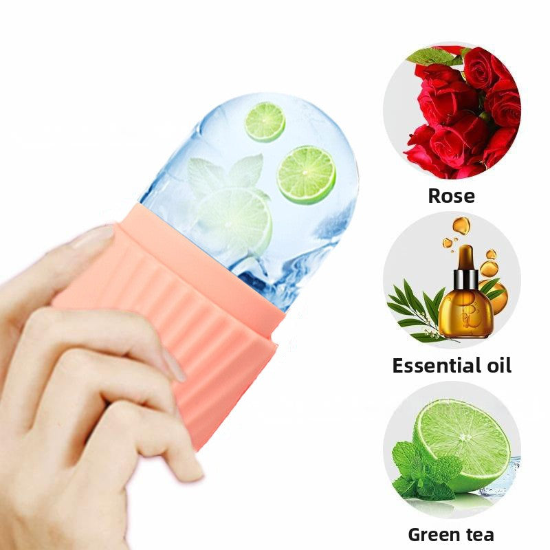 Cross-border New Products Face Application Silicone Ice Mould Massage Ice Mould Portable Facial Pore Shrinkage Care Ice Mould