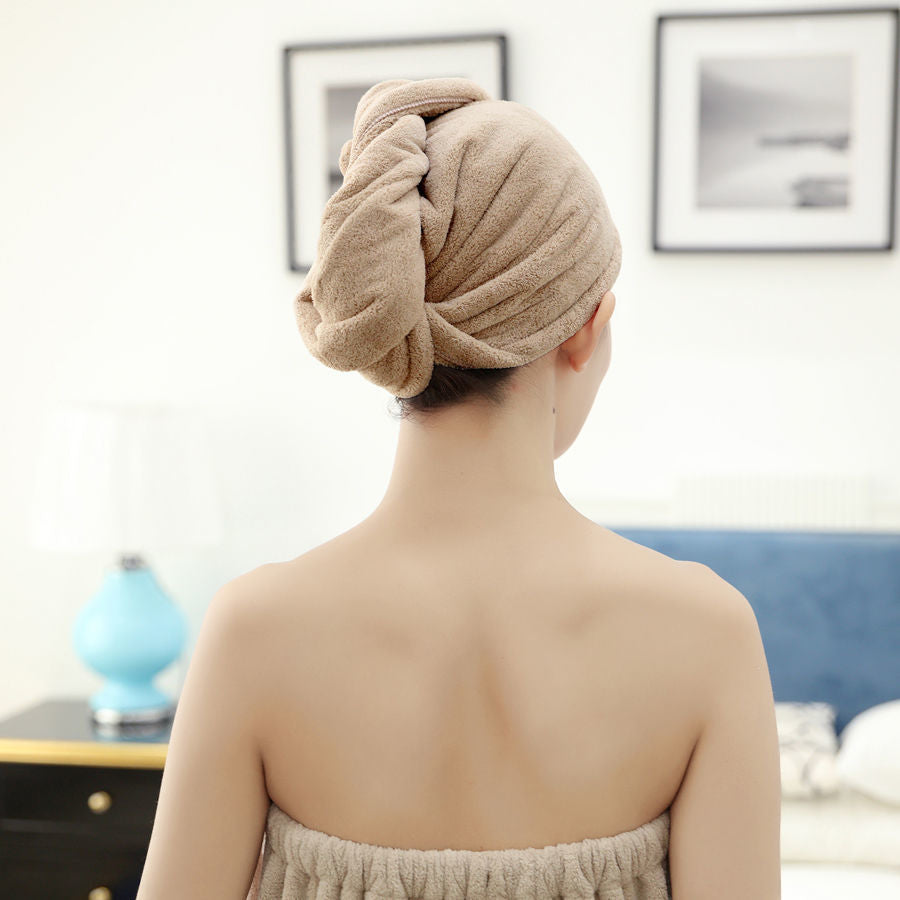Microfiber Hair Drying Cap Towel