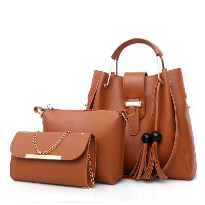 Women PU Leather Messenger and Shoulder Bag Set