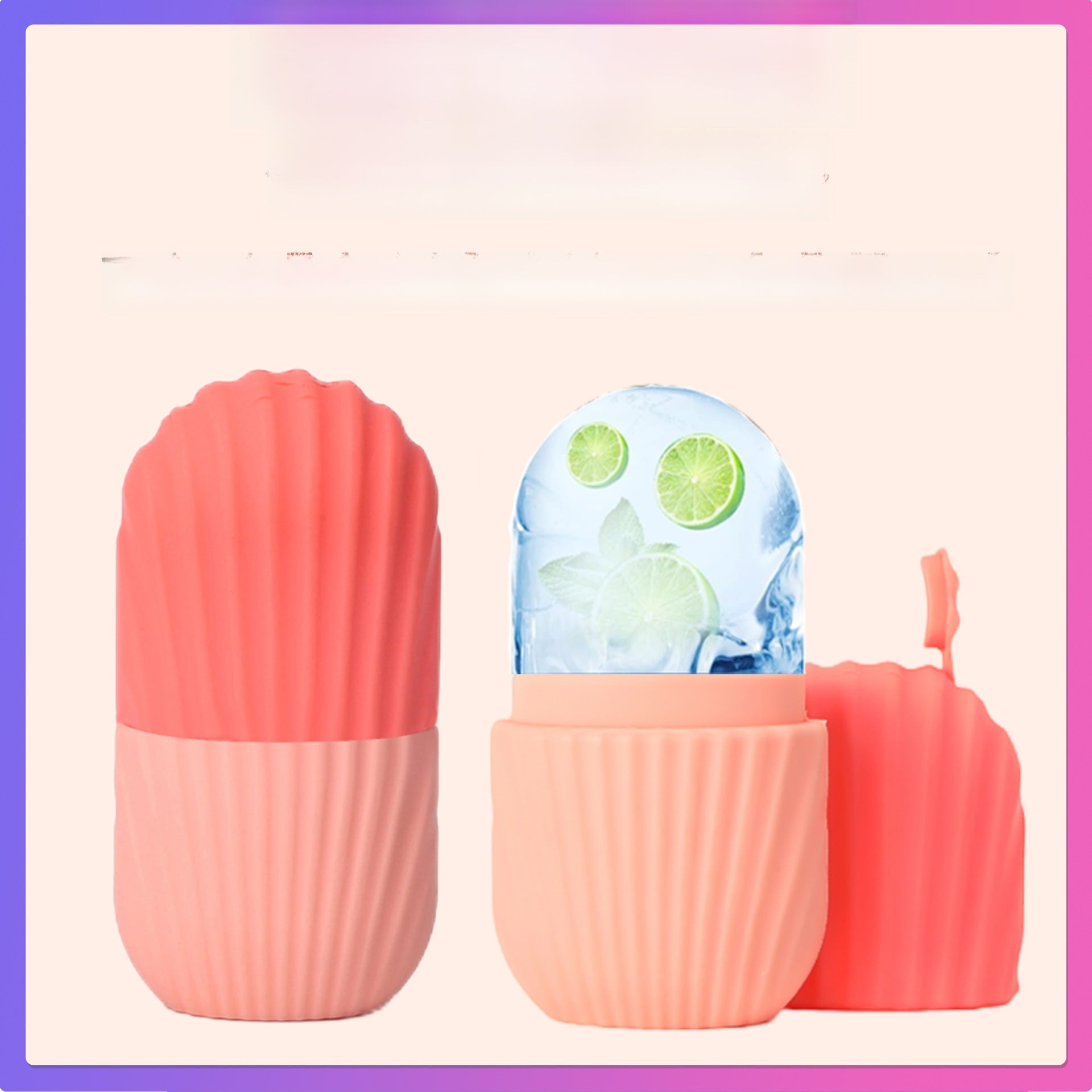 Cross-border New Products Face Application Silicone Ice Mould Massage Ice Mould Portable Facial Pore Shrinkage Care Ice Mould